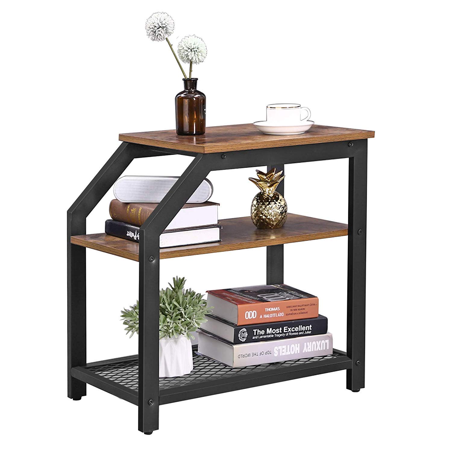 Side Table with Storage Shelf